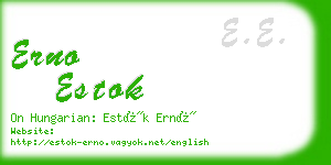 erno estok business card